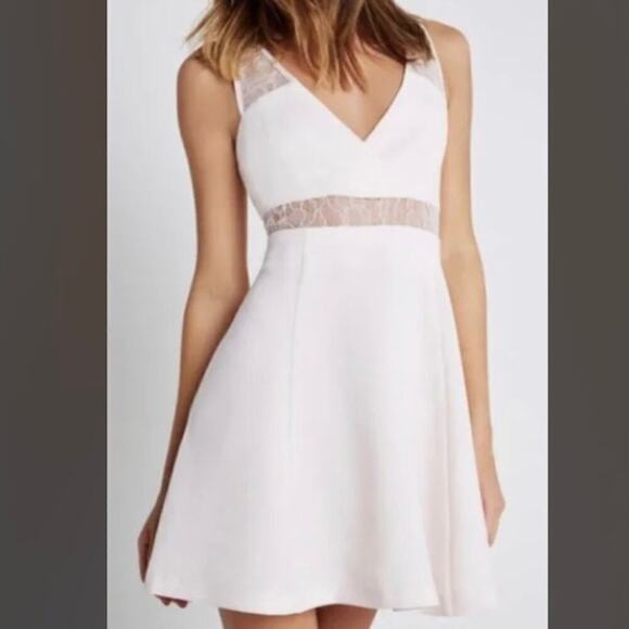BCBGENERATION DRESS PINK LACE DETAIL OPEN BACK SIZE 12 SLEEVELESS MIDI DRESS - Picture 1 of 9
